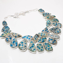 K2 Azurite Gemstone Handmade Fashion Ethnic Gifted Necklace Jewelry 18&quot; SA 4127 - $22.49