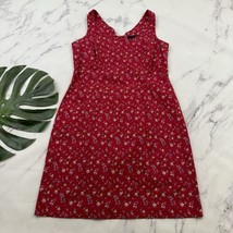 Express Womens Vintage Y2k Sheath Dress Size 13/14 Red Green Floral Cottage - £25.47 GBP