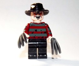 Minifigure Custom Toy Freddy Krueger Angry Horror Movie Monster Black hat - £5.31 GBP