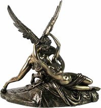 Eros / Cupid and Psyche / Soul (Decorative bronze statue/sculpture 30.5cm/12in) - £142.43 GBP