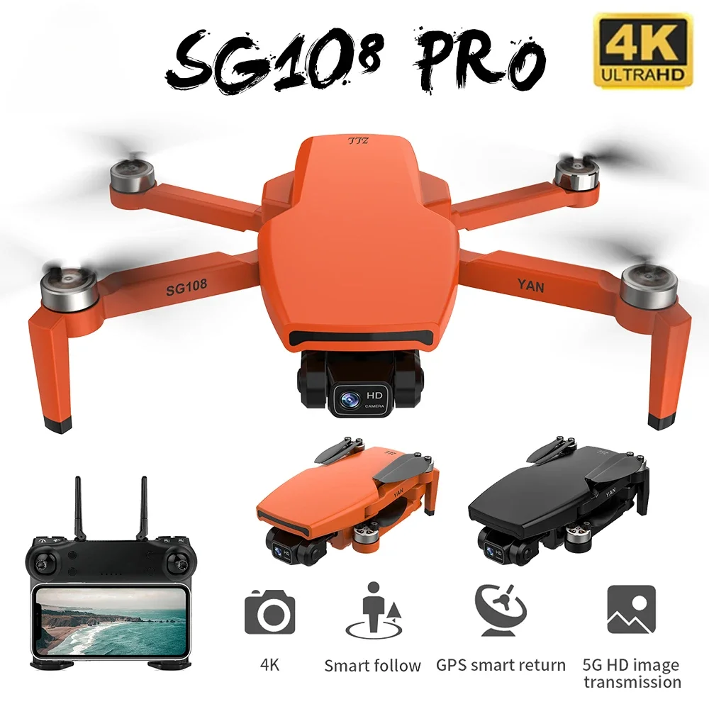 Zllrc SG108 Pro Gps 4k Drone 2 Axis Gimbal Professional Camera 5G Wifi Fpv Dron - £117.56 GBP+