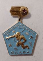 Soviet Space Pin - Glory to Space Conquerors  - Space Badge New - $19.80