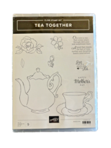 Stampin&#39; Up! Tea Together Cling Stamp Set &amp; Tea Time Framelits Dies Cup Of Tea - $35.39