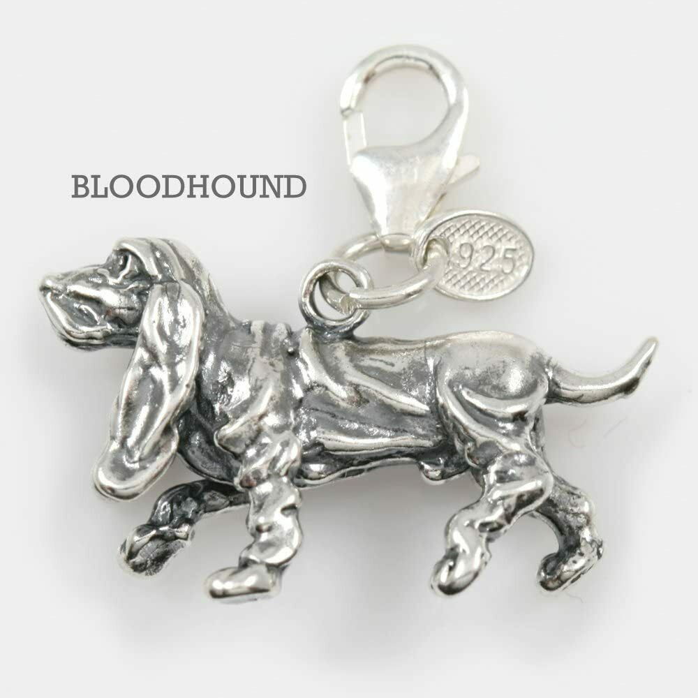 Bloodhound Dog Charm 3-d Solid Sterling Silver - $47.52