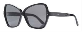 New Celine Paris CL40064F 01A Shiny BLACK/GRAY Authentic Sunglasses 64-12 - £110.91 GBP