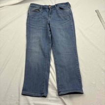 Universal Thread Womens Straight Jeans Denim Medium Wash Whiskers High R... - £11.68 GBP