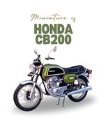 Handmade Miniature of Honda CB200 Green in Scale 1:12 A Motorcycle Decor... - $220.89