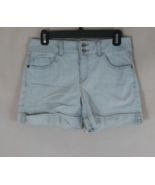 Faded Glory Women&#39;s Light Wash Low Rise Cuffed Booty Shorts Size 4 - $16.27 CAD
