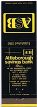 Matchbook Cover Attleborough Savings Bank Massachusetts Drive In - £0.77 GBP