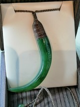 New zealand Unique design Jade Hook / Curve pendant / necklace 59 mm - £90.06 GBP