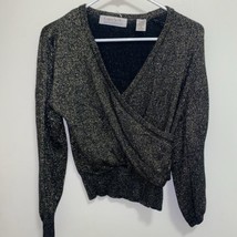 Karen Scott Women’s Sweater Size M Gold &amp; Black Heavy Bust 32” New - £9.11 GBP