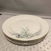 Royal Stafford Bone China 24-4 Apple Blossom Blue Dinner plates Lot of 5 - $45.53