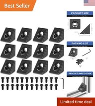 12pcs 2020 2-Way Corner Angle Bracket Connector 2020 Extrusion Hardware ... - $62.96