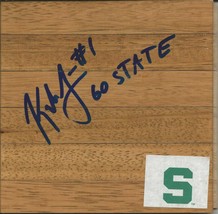 Kalin Lucas Signed 6x6 Floorboard Michigan State MSU 09 Go State Inscrip... - £31.64 GBP