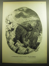 1958 The Philadelphia Bulletin Ad - Cartoon by Richard Decker - Zoo - $18.49