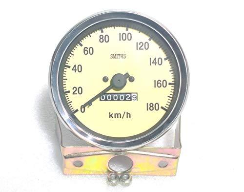 Smiths Replica gauges Speedometer 180 km/h Tacho 100 mm in Yellow face c... - $39.60