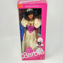 Vintage 1989 Mattel My First 1st Barbie Doll Black # 9943 In Original Box - £33.47 GBP
