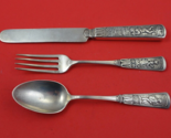 Piper by Gorham Sterling Junior Set 3-pc knife HH AS 7&quot; fork 6&quot; teaspoon... - $404.91