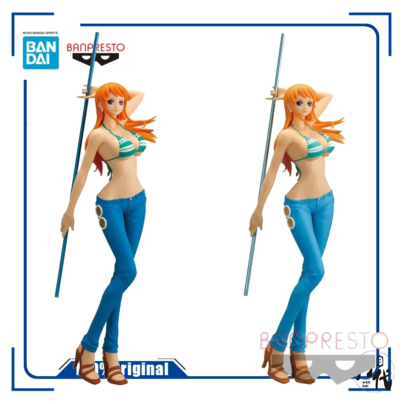 100% Original BP One Piece 24cm Nami Glitter Glamours PVC Action Figure - £50.71 GBP