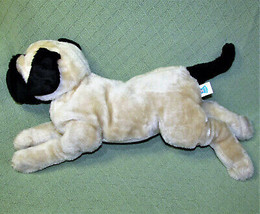 20&quot; Caltoy Puppy Bull Dog Pug Tam Black Plush Stuffed Animal Realistic Toy Lovey - £12.30 GBP