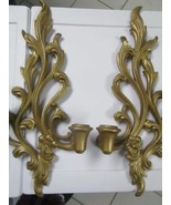 SYROCO PAIR OF WALL WOOD CANDLEHOLDERS 17 IN ^^^ - €64,26 EUR