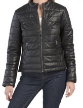 NEW BOD &amp; CHRISTENSEN Samantha Lightweight Leather Jacket, Black (Size XL) - £236.25 GBP