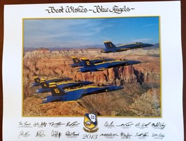 USN Blue Angels 2013 Poster The No Fly Year 14x11 Glossy Print FA-18 - £12.58 GBP