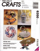 McCall&#39;s 6350 Crafts Wrap &amp; Tie Rag &quot;Rap&quot; Gifts Wreath, Baskets &amp; Mats UNCUT FF - £8.23 GBP