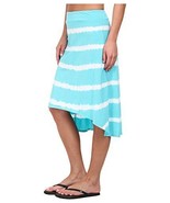 Soybu Womens Activewear Striped Hi Low Skirt,Cyan,X-Small - £51.56 GBP