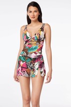 Bleu Rod Beattie V NECK TANKINI TOP Sz 8 Print - $31.88