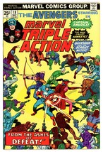 Marvel Triple Action 18 VF 8.0 Marvel 1974 Bronze Age Reprints Avengers 24 Kang - £47.37 GBP