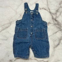 Vintage Baby Gap Denim Overalls Size 3-6 M Button Front  - £15.78 GBP