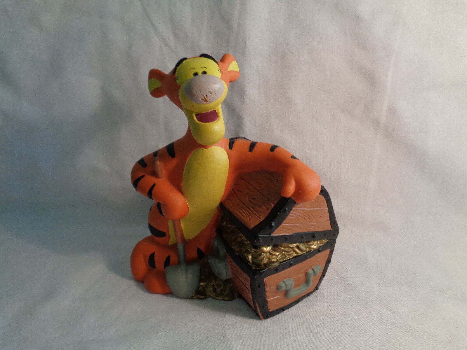 Primary image for Disney Winnie The Pooh Tigger Treasure Chest PVC Piggy Bank Figurine - As Is