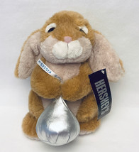 KB Hershey&#39;s Kiss bunny rabbit plush toy 1997 tan and brown stuffed animal - £3.13 GBP