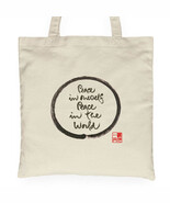 Calligraphy Tote Bag Peace In Myself Peace In The World Bag Cotton Women... - €14,71 EUR