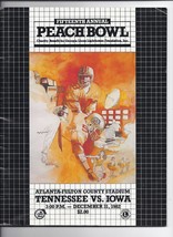 1982 Peach Bowl Game Program Tennessee Iowa - £65.30 GBP