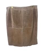 Ann Taylor LOFT NWT Suede Leather Pencil Skirt Women&#39;s Size 12 Brown Career - $39.99