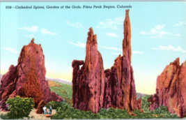 Cathedral Spires Garden of the Gods Pikes Peak Region Colorado Postcard - £4.08 GBP