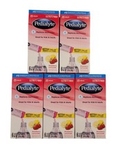 5 Pedialyte Electrolyte Powder Packets Strawberry Lemonade Hydration 6 pks/ea - £31.80 GBP
