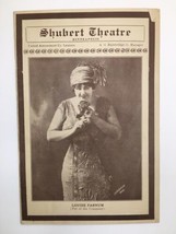 The Shubert Theatre Louise Farnum Minneapolis, MN  Antique Program Pre-1920 - £19.67 GBP