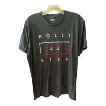 Hollister 22 Embroidered Logo T-Shirt Black Short Sleeve Crew Neck Tee S... - $12.60