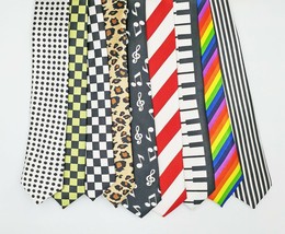 Slim Silky Shiny Soft Neckties - Camouflage Gay Pride Mustache Checkered Music - £6.98 GBP