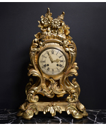 Swedish Clock by Westerstand Carved Gilt Wood Rococo Style mid 20th century - £743.98 GBP