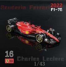 Bburago 1:43 F1 2022 Ferrari F1-75 #16 Charles Leclerc Car Model Gift For Fans - £22.68 GBP