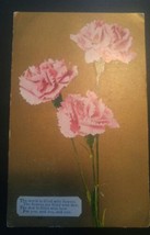 Vintage Postcard Carnations Flowers Floral Picture Unused - £7.81 GBP