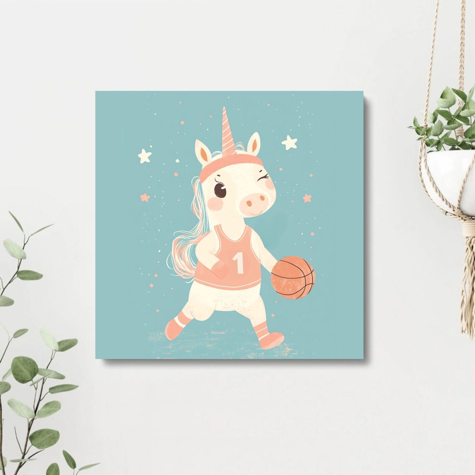 Una the Dunking Unicorn Canvas by Dancing Littles Jungle Item image 10