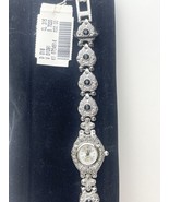 Vtg Vivani Silver Tone Marcasite Quartz Watch New With Tags Fashion Bug ... - $20.00