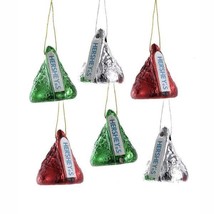 HERSHEY&#39;S Kurt Adler Plastic Mini Kisses Ornament - Set of 6 Ornaments - £10.04 GBP