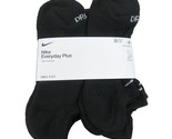 Nike Everyday Plus No Show Socks Black 6 Pack Women&#39;s 6-10 / Youth 5Y-7Y... - $26.99