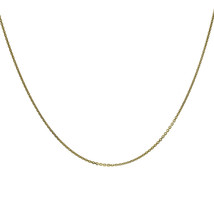 Cable Link Chain Yellow Gold Over Silver 18&quot; - £14.75 GBP